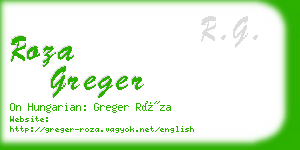 roza greger business card